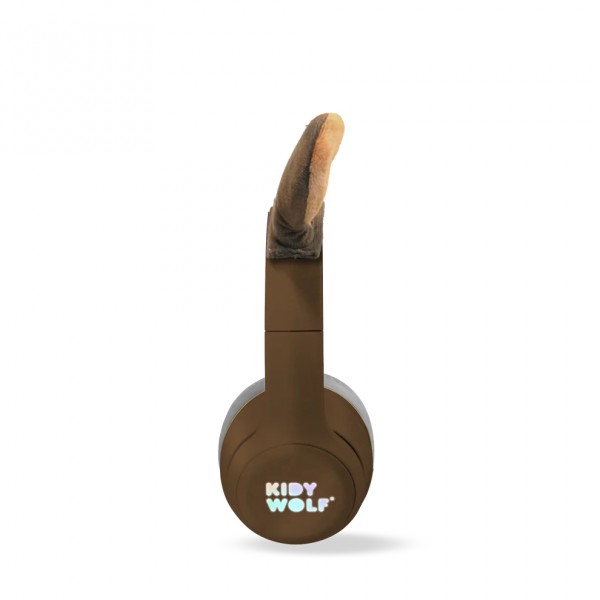 KIDYWOLF belaidės vaikiškos ausinės su keičiamomis lokio ausimis, KIDYEARS-BT-BEAR