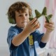 KIDYWOLF belaidės vaikiškos ausinės su keičiamais dinozauro spygliais, KIDYEARS-BT-DIN