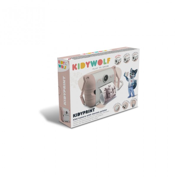 KIDYWOLF momentinis fotoaparatas su terminiu spausdinimu KIDYPRINT-PE